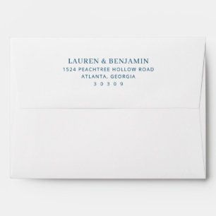 Exquisite Blue Calligraphy Envelope