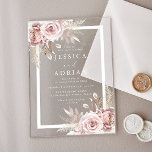 Exquisite Blush & Rose Floral Frame Wedding Acrylic Invitations<br><div class="desc">Exquisite Blush & Rose Floral Frame Wedding Acrylic Invitation
See matching collection in Niche and Nest Store</div>