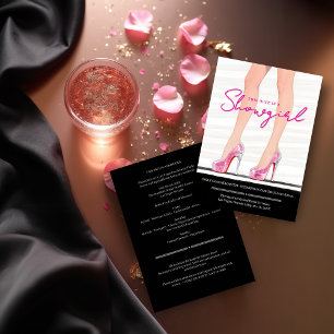 Exquisite Chic Showgirl Fun Bachelorette Weekend Invitation