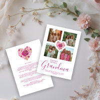 Exquisite Colorful Floral Heart 4-Photo Dear Ones