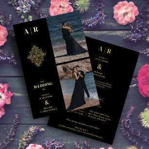 Exquisite Elegance Gold Filigree 2 Photos Wedding