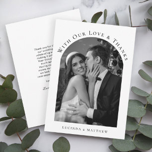 Exquisite Elegance Wedding Photo Thank You Card