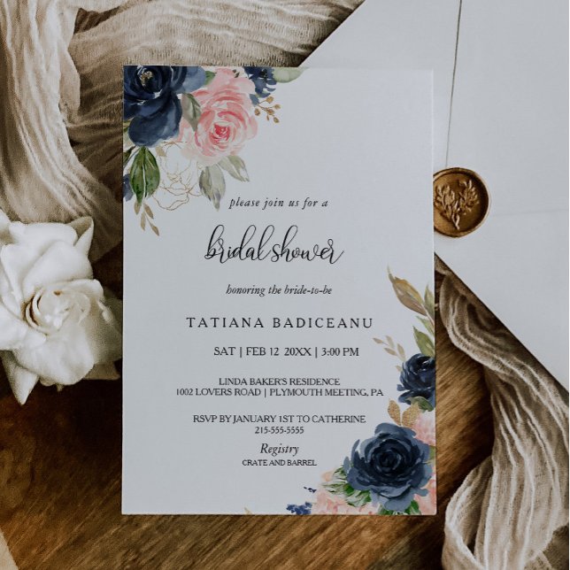 Exquisite Fall Floral Bridal Shower Invitation (Creator Uploaded)