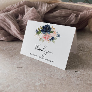 Exquisite Fall Floral Bridal Shower Thank You Card