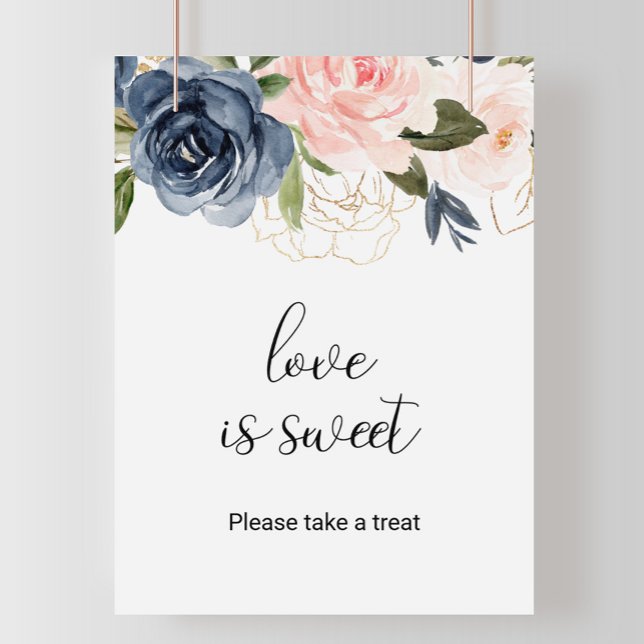 Exquisite Fall Floral Love is Sweet Poster (Creator Uploaded)