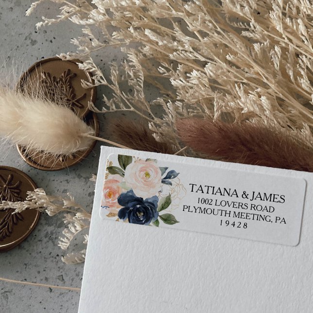 Exquisite Fall Floral Return Address Label (Creator Uploaded)