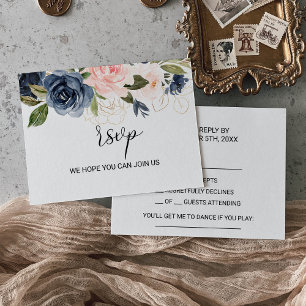 Exquisite Fall Floral Song Request RSVP Card