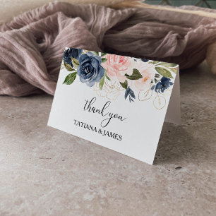 Exquisite Fall Floral Thank You Card