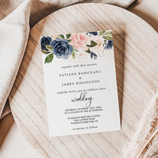 Exquisite Fall Floral Wedding Invitation (Creator Uploaded)