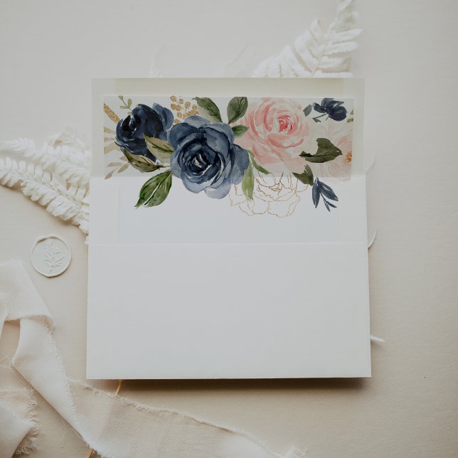 Exquisite Fall Floral Wedding Invitation Envelope (Creator Uploaded)