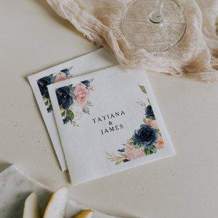 Exquisite Fall Floral Wedding Napkin