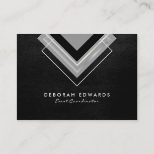 Exquisite Faux Leather Geometric Business Card
