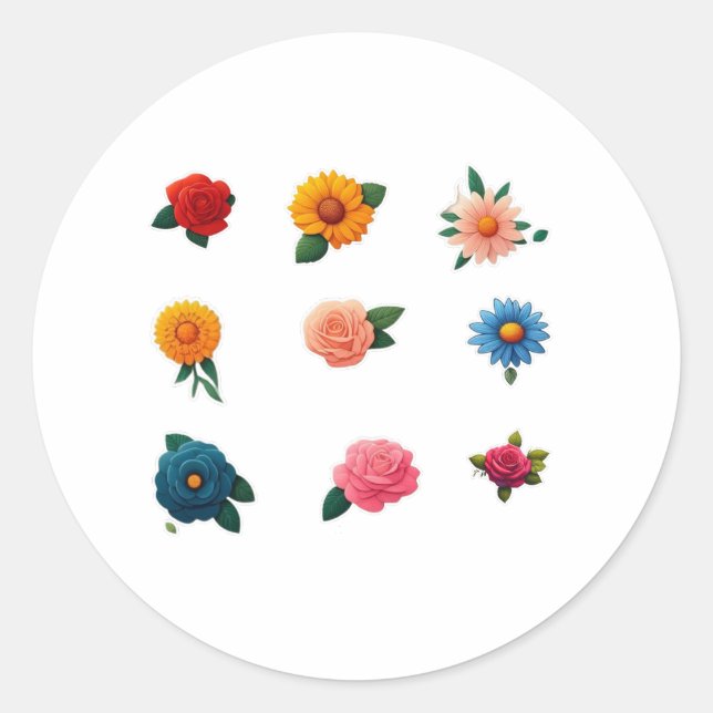  Exquisite Flower Sticker Collection (Front)