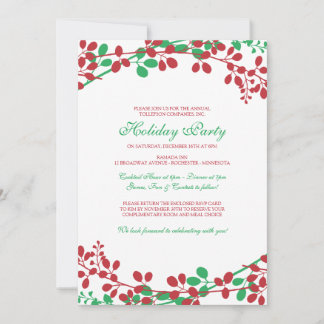 Exquisite Garden Christmas Invitation - New