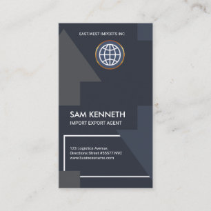 Exquisite Global Arrows Import Export Agent Business Card