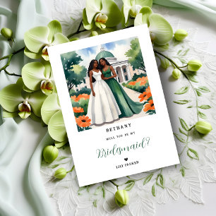 Exquisite Green 2 Afro American Girls Proposal