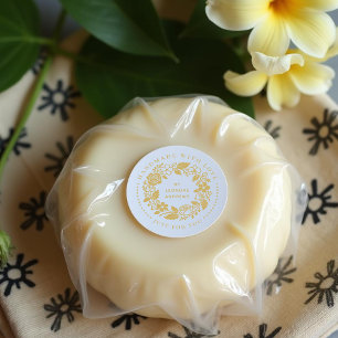 Exquisite Handmade Blooms Garland Floral Design Classic Round Sticker