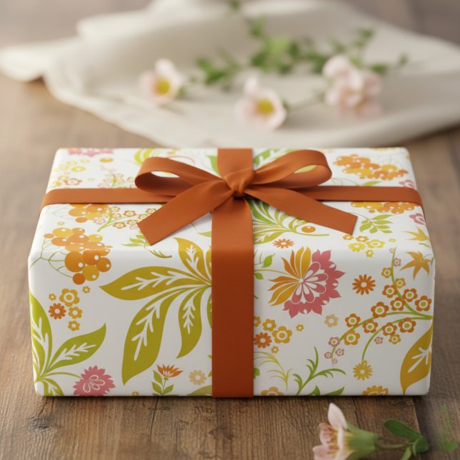 Exquisite Heritage Flora Gift Wrap Collection (Botanical Bloom & Butterfly Gift Wrap)