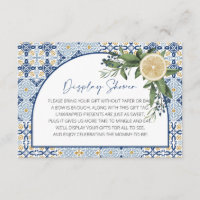 Exquisite Italian Blue Tile and Lemons Baby Shower