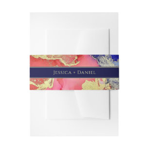 Exquisite Jewel Tone Wedding Invitation Belly Band