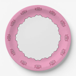Exquisite Lotus in Pink Paper Plate