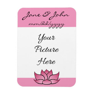 Exquisite Lotus in Pink Save-the-Date Magnet