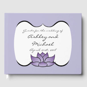 Exquisite Lotus in Purple Guest Book