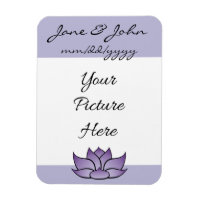 Exquisite Lotus in Purple Save-the-Date Magnet