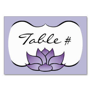 Exquisite Lotus in Purple Table Card