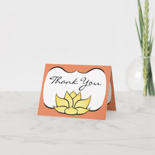 Exquisite Lotus in Sun Kissed Thank You Card