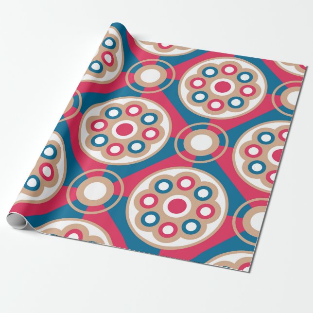 Exquisite,  luxurious,  mediaeval seamless pattern wrapping paper (Unrolled)