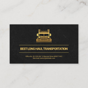 Exquisite Marble Texture Gold Lines, Trucker Business Card