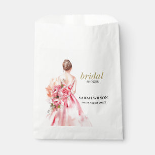 Exquisite Minimal Watercolor Wedding Bridal Shower Favour Bag