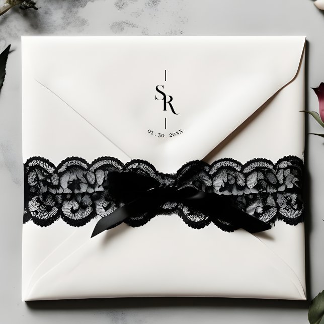 Exquisite Minimalist Stylish Wedding Initials Rubber Stamp (Exquisite Minimalist Stylish Wedding Initials Rubber Stamp. )