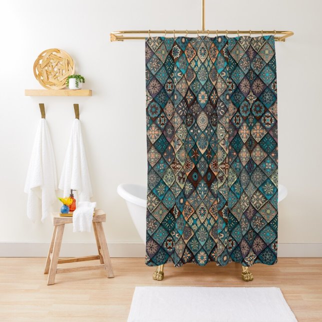 Exquisite Moroccan Mosaic Design for Elegant  Shower Curtain (Creator Uploaded)