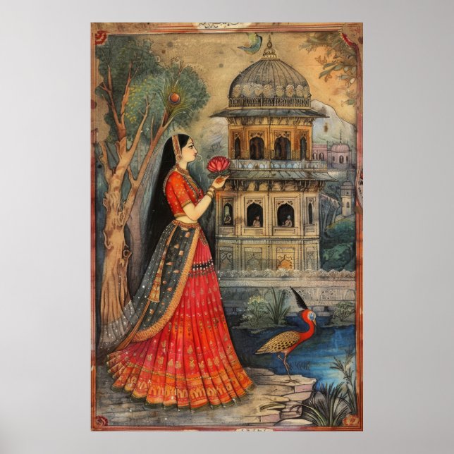 Exquisite Mughal Art Poster - AR 23 (Front)