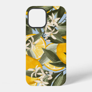 Exquisite pattern with yellow bergamot fruits, cit iPhone 12 case