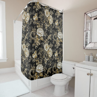 Exquisite Peonies Shower Curtains 