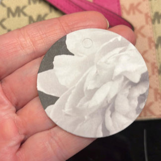 Exquisite Peony Black and White  Favour Tags