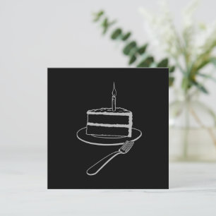 Exquisite Piece of Cake Design,  Birthday or Event Holiday Card