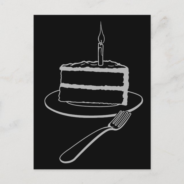 Exquisite Piece of Cake Design,  Birthday or Event Holiday Postcard (Front)