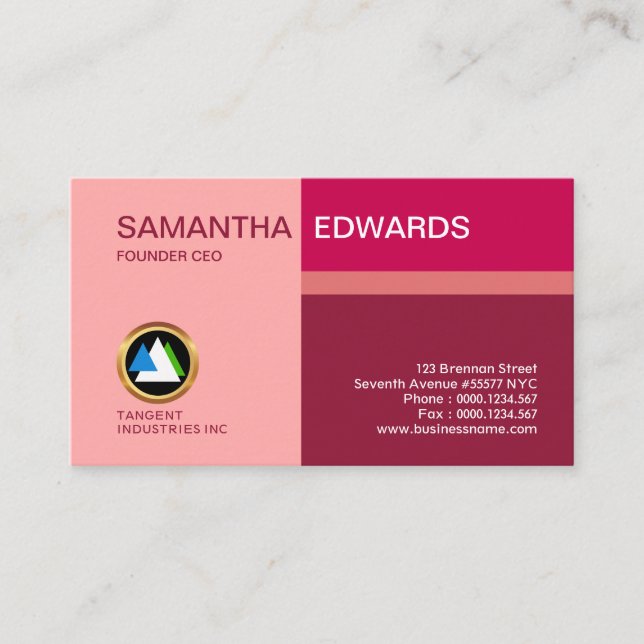 Exquisite Retro Pink Galore Businesswoman CEO Business Card (Front)