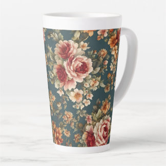 Exquisite Romantic Roses and Beautiful Flowers Latte Mug