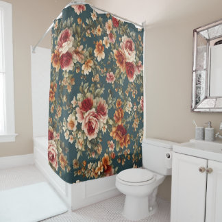 Exquisite Romantic Roses and Beautiful Flowers Shower Curtain