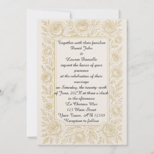Exquisite Rose Photo Wedding Invitation