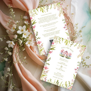 Exquisite Rustic Church Country Spring Frame Save The Date