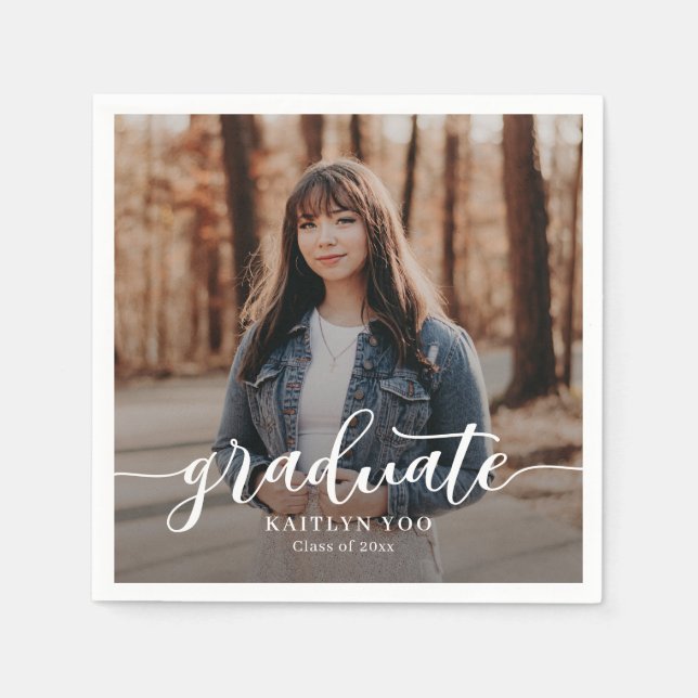 Exquisite Taste Editable Colour Graduation Napkins (Front)