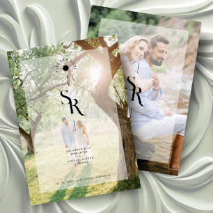 Exquisite Vellum Transparency Minimalist Wedding Save The Date