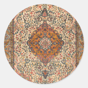 Exquisite Vintage Persian Rug Pattern Classic Round Sticker