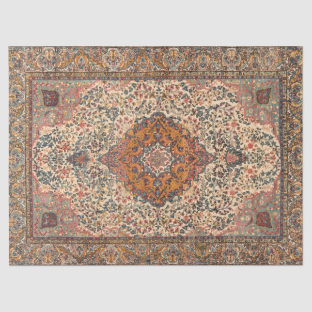Exquisite Vintage Persian Rug Pattern Tissue Paper (Front)